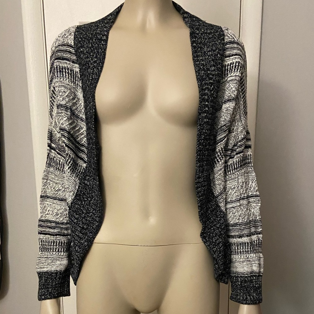 Black & White Knit Cardigan from Maurice's